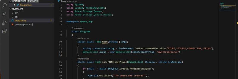 Die Methode zum Hinzufügen einer Nachricht in Azure Queue Storage.