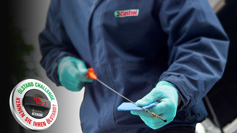Castrol empfiehlt Autofahrern zum Ölstandprüfen besser gleich in die Werkstatt zu gehen.