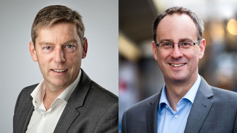 Rafael Thijssen (l.) folgt auf Klaus Kroppa (r.) als neuer Direktor Marketing bei Toyota Deutschland.