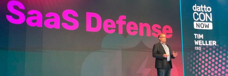 Tim Weller, CEO von Datto, stellte auf der virtuellen Hausmesse Dattocon Now die Lösung „SaaS Defense“ vor.
