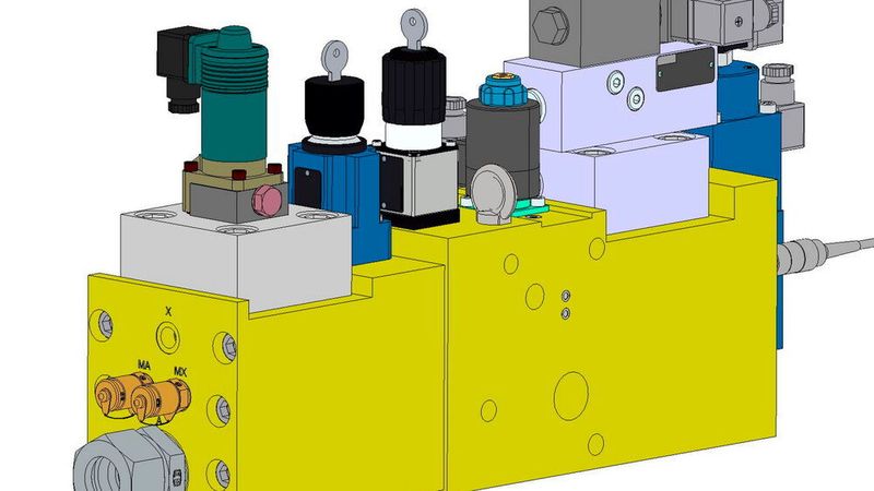 Dank Simulation zu mehr Energieeffizienz: Schnupp Hydraulik setzt für die Entwicklung seiner Steuerblöcke u.a. auf Live-Simulation mit Ansys Discovery.