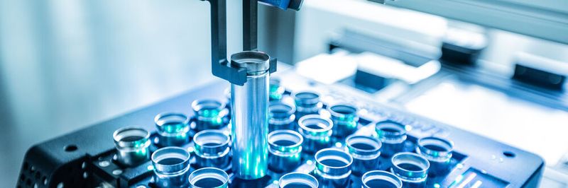 Assemblierung von Batteriezellen mit einem intelligenten Werkstückträger für die digitalisierte Produktion.