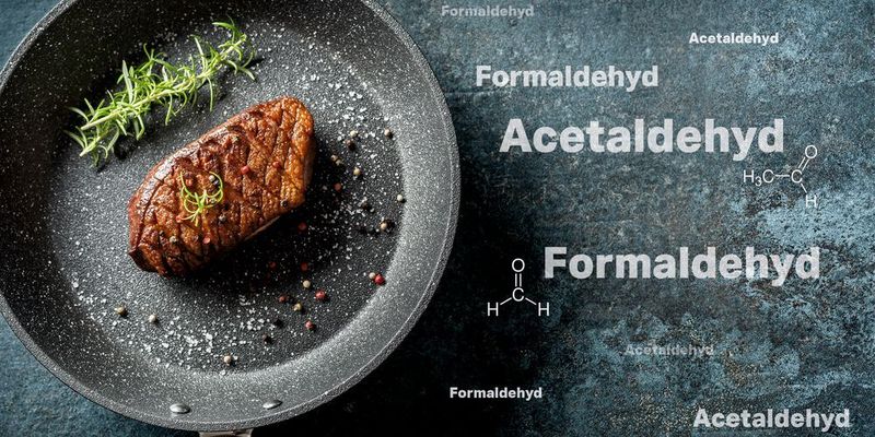 Abb. 1: Bei Temperaturen über 140 °C können durch die Maillard-Reaktion auch unerwünschte, toxische Produkte in Lebensmitteln entstehen.