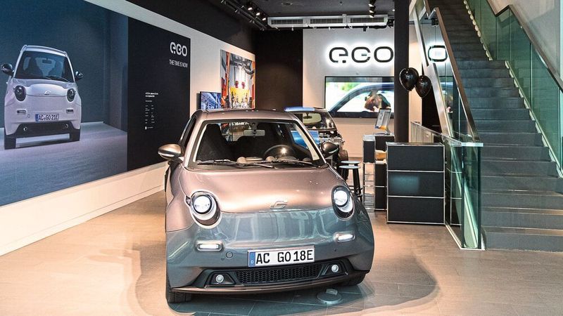 Blick in den E-Go-Brandstore in Hamburg.