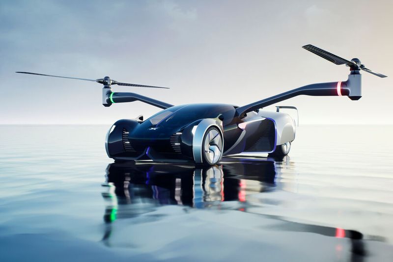 Der chinesische Autohersteller Xpeng hat die Studie eines fliegenden Autos vorgestellt.