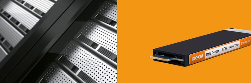 Die „XD6“-Laufwerke E1.S-Formfaktor von Kioxia eignen sich insbesondere für Mega-Rechenzentren.
