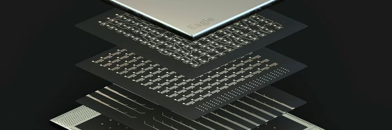 3-D-Architektur für das "Quantenrechenzentrum der Zukunft": Eagle-Prozessor mit 127 Qubit