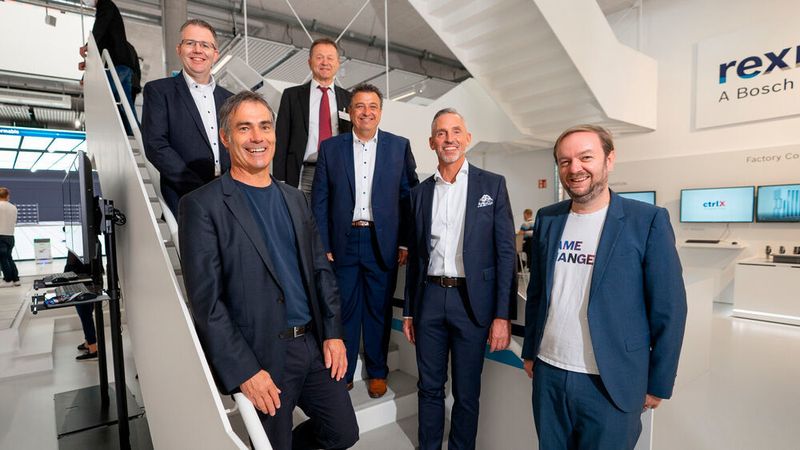 Die neuen Ctrlx World Partner Nokia, ifm und WAGO bei Bosch Rexroth in Ulm.