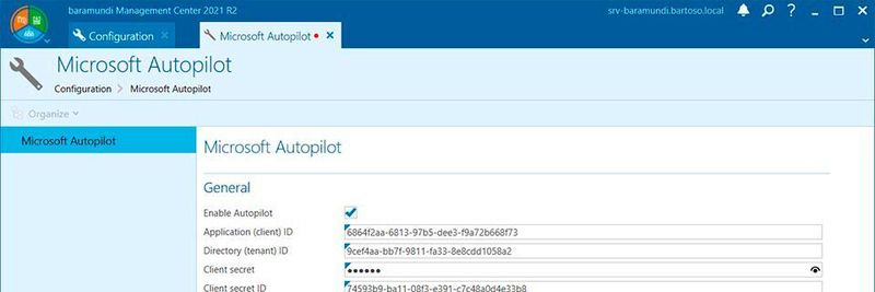 In der Baramundi Management Suite 2021 R2 ist die Konfiguration per Windows Autopilot möglich.
