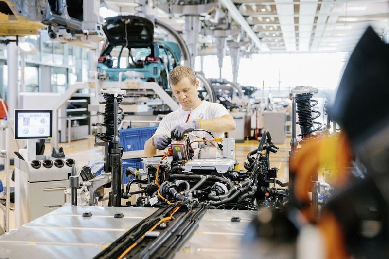 Montage des VW-Stromers ID 3 in Dresden.