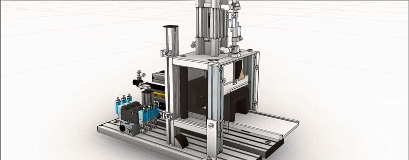 Lernen im Kleinformat: Das modulare Mechatronik-System sieht aus und funktioniert wie eine „echte“ Anlage. Es vermittelt dadurch Grundlagen zur Automatisierung.
