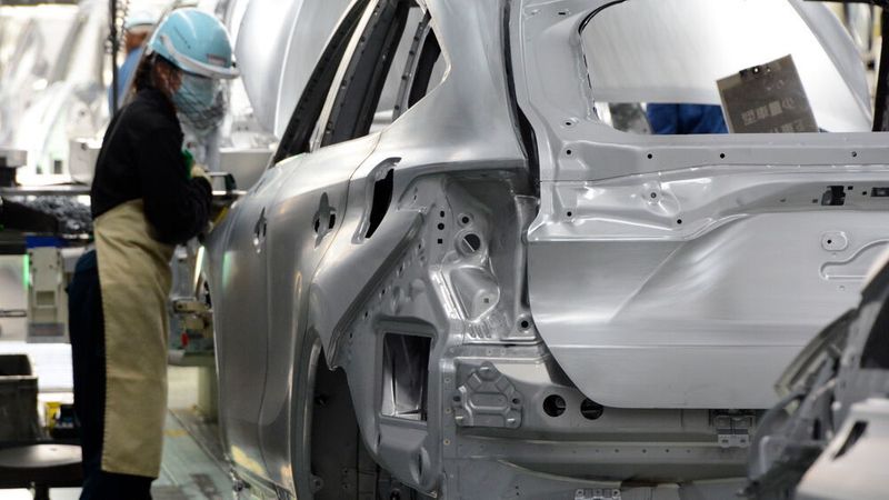 Harrier-Montage im Toyota-Werk Takaoka.