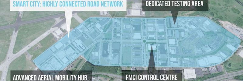 Das Testgebiet des Future Mobility Campus Ireland (FMCI)