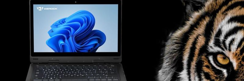 Das robuste Rockbook X130 von Werock arbeitet mit Intel-Core-Prozessoren der 11. Generation.