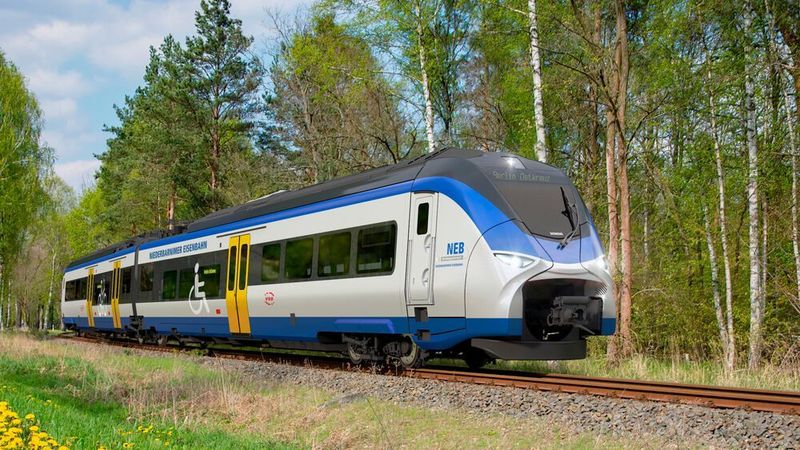 „Mireo-plus-B“-Zug von Siemens – in der Fotomontage ein Vorserienfahrzeug.
