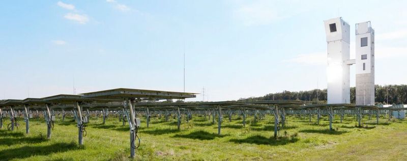 Synhelion wandelt mit Hilfe von Solarwärme CO2 und H2O in synthetischen Treibstoff um.
