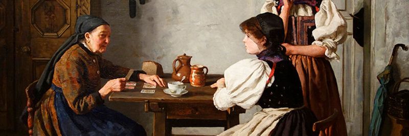 Davide Villa von Western Digital wirft einen Blick in die nächste Storage-Zukunft – allerdings anders als auf Alma Erdmanns Bild „Bei der Wahrsagerin“ (1900), nämlich ohne Karten und Kaffeesatz.
