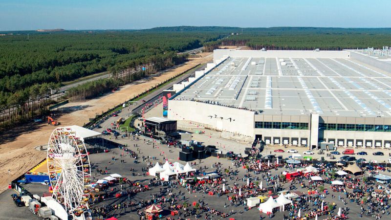 Teslas „Gigafactory“ in Grünheide.
