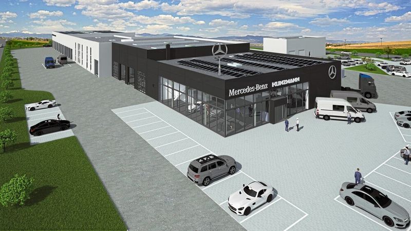 Das größte einzelne Bauvorhaben der Unternehmensgeschichte: Kunzmann errichtet im hessischen Büttelborn einen neuen Standort, dessen Schwerpunkt auf dem Service für Nutzfahrzeuge liegt.