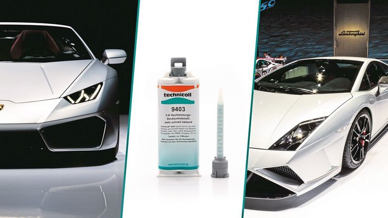 Der Hochleistungs-Strukturklebstoff Technicoll 9403 ist die unsichtbare Verbindung eines sicherheitsrelevanten Bauteils im Chassis des italienischen Sportwagens Lamborghini Gallardo