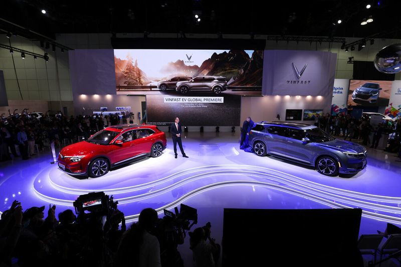 Modellpräsentation: Zwei neue Fahrzeuge hat Vinfast auf der Los Angeles Auto Show im November vorgestellt.