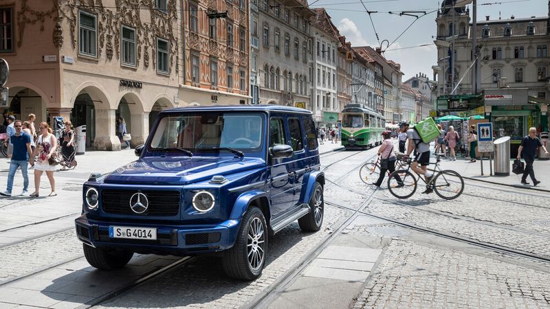 Die Mercedes-Benz G-Klasse ist längst auch in der Stadt zuhause.