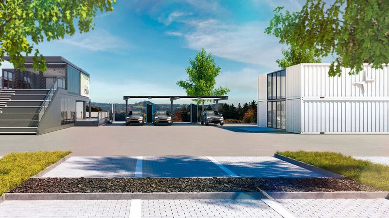 An der A8 bei Irschenberg steht der erste „Powerstop“ von Volvo und Polestar in Deutschland.
