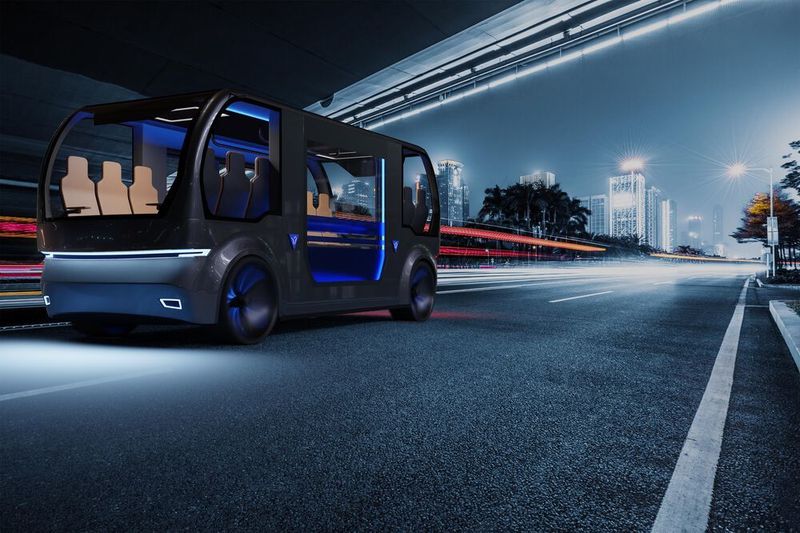 Eine Illustration des 2021 von Benteler vorgestellten Minibusses.