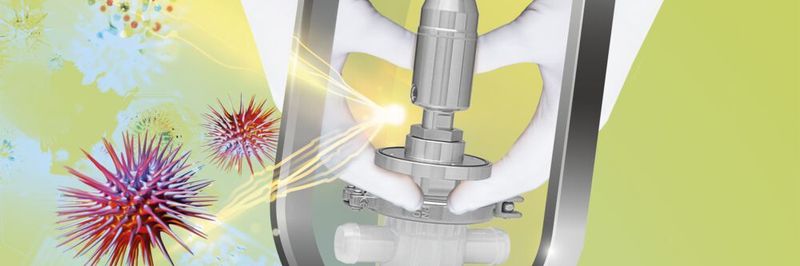 Abgeschirmt: Die Sumondo Single-Use Membran-Ventile von Gemü trennen mediendurchströmten Ventilkörper und Antrieb und werden so zum Schutzschild für die Produkt- und Patientensicherheit.