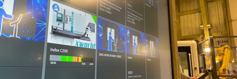 Produktionsdrehautomat Index C200 im Shopfloor-Monitoring mit Echtzeitüberwachung.