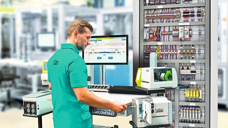 Effizienter Schaltschrankbau: Die Leitervorbereitung lässt sich durch die digitale Bereitstellung von Daten aus dem Engineering effizient und fehlerfrei gestalten.
