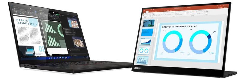 Profi-Hardware für hybride Arbeitsumgebungen von Lenovo: Das Thinkpad X1 Extreme Gen 5 mit Intel-Core-H-CPUs und Nvidia-RTX-Grafik ist das bislang leistungsstärkste Thinkpad X1. Eine weitere MWC-Neuheit ist der mobile USB-C-Monitor Thinkvision M14d.