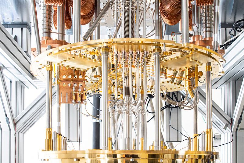 Kryostat des Quantencomputers am Forschungszentrum Jülich; das Forschungsinstitut arbeitet mit D-Wave zusammen.