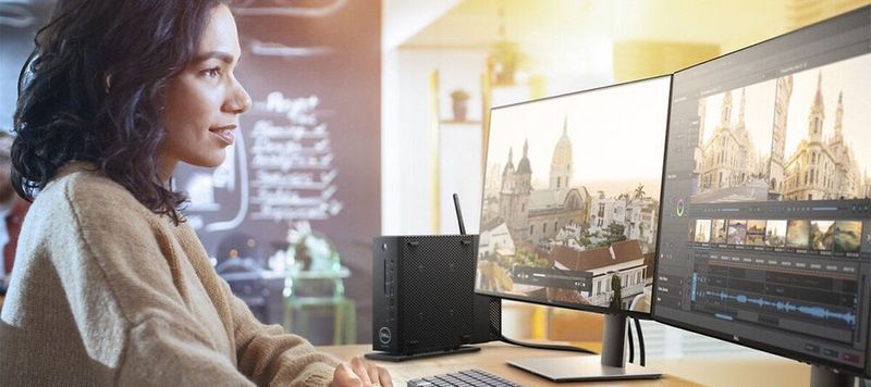 Das sichtbare Zeichen einer VDI-Installation: Der Thin Client, in diesem Fall von Dell Technologies im Werbefoto