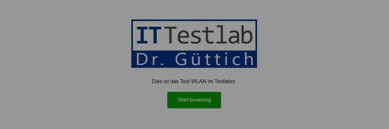 So könnte eine Landing-Page aussehen, die den Abschluss der Konfigurationen und Abfragen im Captive Portal darstellt und den User dann ins Internet leitet.
