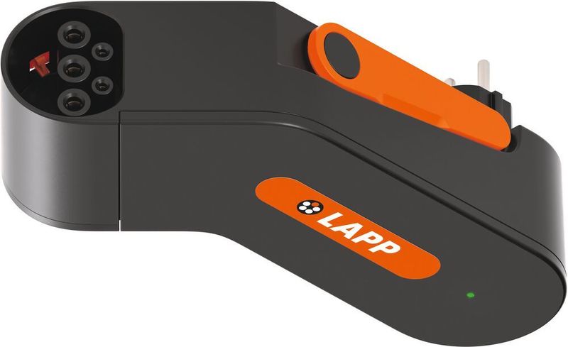Das ist der Mobility Dock von Lapp. Mit ihm können ab April alle den europäischen Standards entsprechenden Elektro- und Hybridfahrzeuge gefahrlos und einfach an der Haushaltssteckdose geladen werden. Wie und warum das geht, verrät dieser Beitrag.
