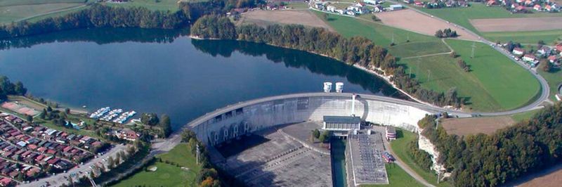 Der Schiffenen Dam in Fribourg, Westschweiz.