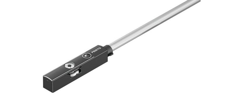 Der SDBT-MSX von Festo kommt als erster Zylinderschalter mit einer automatischen Schaltpunkteinstellung daher.