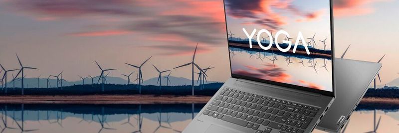 Zu der neu vorgestellten Generation ultraflacher Yoga-Notebooks gehört auch das als klimaneutral zertifizierte 14-Zoll-Flaggschiff Yoga Slim 9i.