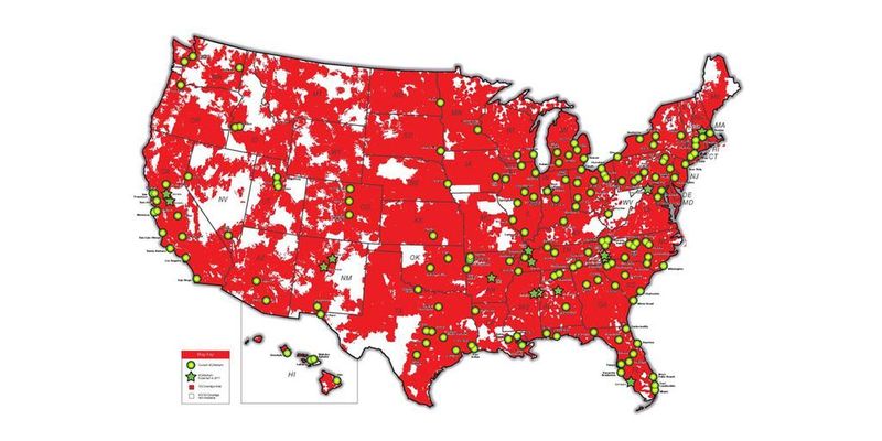 Das im Dezember 2011 von Verizon Wireless in Betrieb genommene 4G-LTE-Netzwerk erreicht in den USA über 200 Mio. Menschen.