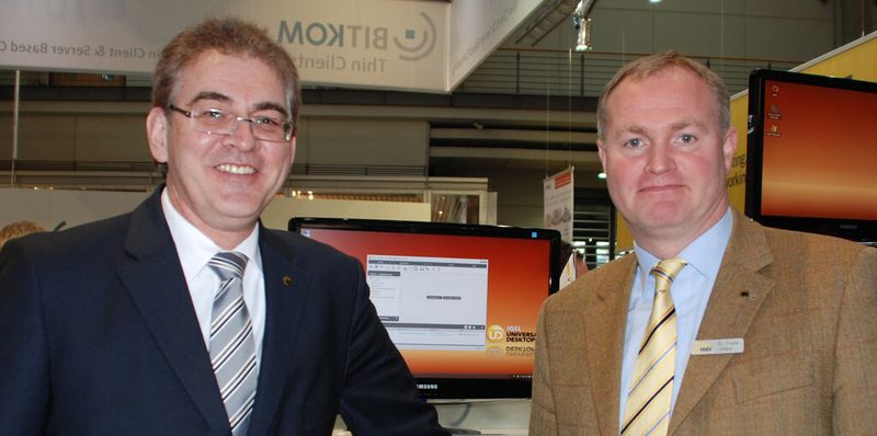 Igel-Manager Dirk Dördelmann (links) und Frank Lampe: „Cloud“-Pioniere haben angesichts des Cloud-Hypes gut lachen.