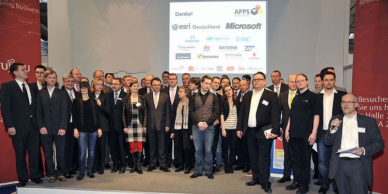 Gruppenbild der Gewinner (Foto: Apps für Deutschland)