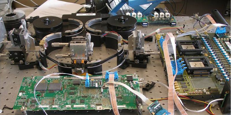So ähnlich dürfte der Versuchsaufbau aussehen, wenn im Labor die 100 TByte Tape-Technik entwickelt wird.