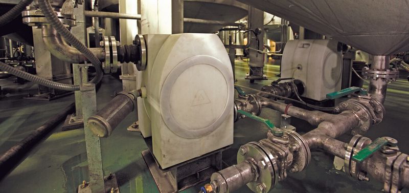 Rugged solid body plastic AODD pumps are well suited for the transfering of abrasive media even under harshest conditions.