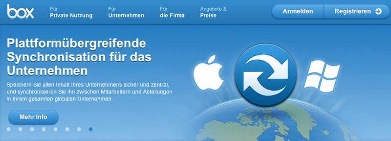 Die Zusammenarbeit von Einzelanwendern und Gruppen ist der zentrale Ansatz bei Box.net.