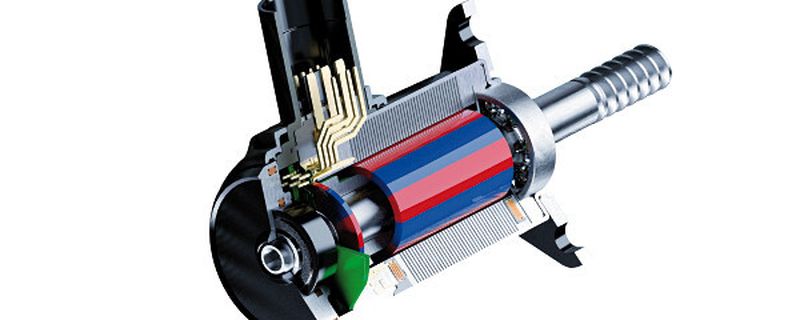 Bürstenloser Gleichstrommotor (BLDC-Motor) für die vollvariable Ventilsteuerung.