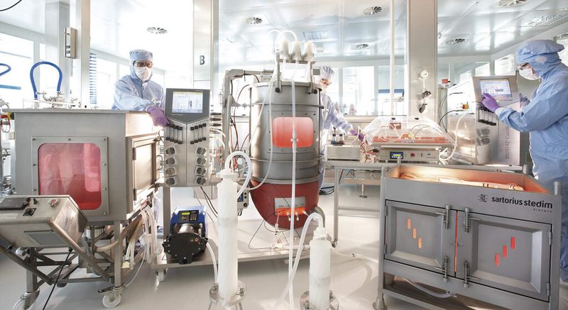 Cell Cultivation in Biopharmaceutical Processes: To enable cells to grow optimally in the production of active pharmaceutical ingredients, cells are cultivated in a bioreactor under controlled conditions. Important factors for cell growth include the composition of the nutrient medium, mixing efficiency, temperature, dissolved oxygen saturation and pH.