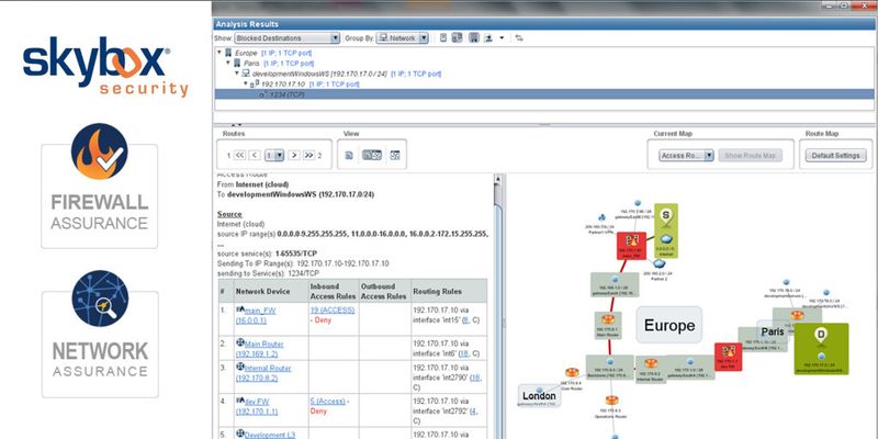Die Compliance-Tools Firewall Assurance und Network Assurance von Skybox Security sollen in Version 6.5 die Analyse von Firewall- und Netzwerk-Compliance-Regeln vereinfachen und konkrete Handlungsempfehlungen geben.