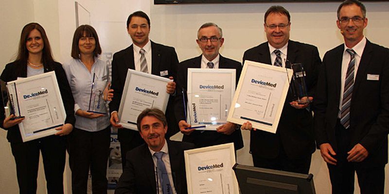 Am späten Nachmittag des ersten Messetages durften die Preisträger des „DeviceMed-Awards zur Compamed“ ihre Auszeichnungen entgegennehmen