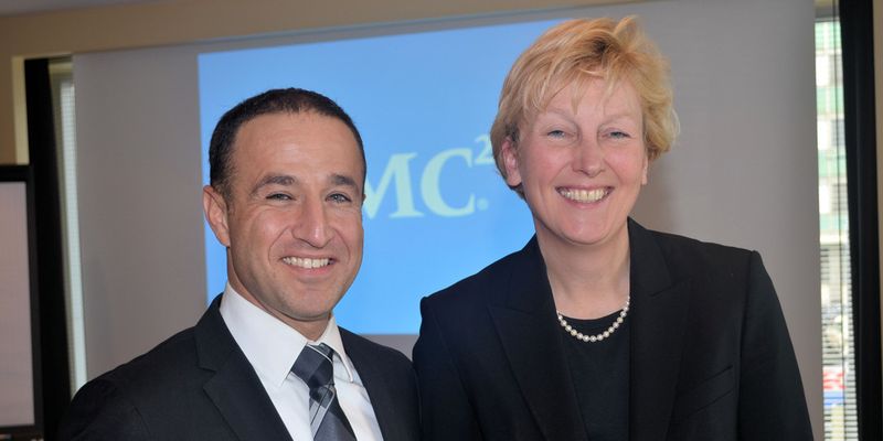 EMC-Deutschlandchefin Sabine Bendiek und IDC-Geschäftsführer Wafa Moussavi-Amin stellten gemeinsam die „Digital Universe“-Studie vor.